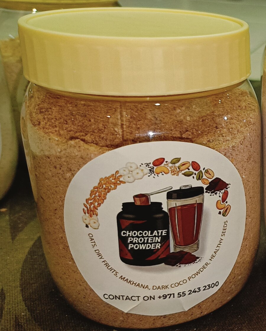 Chocolate Protein Powder jar
